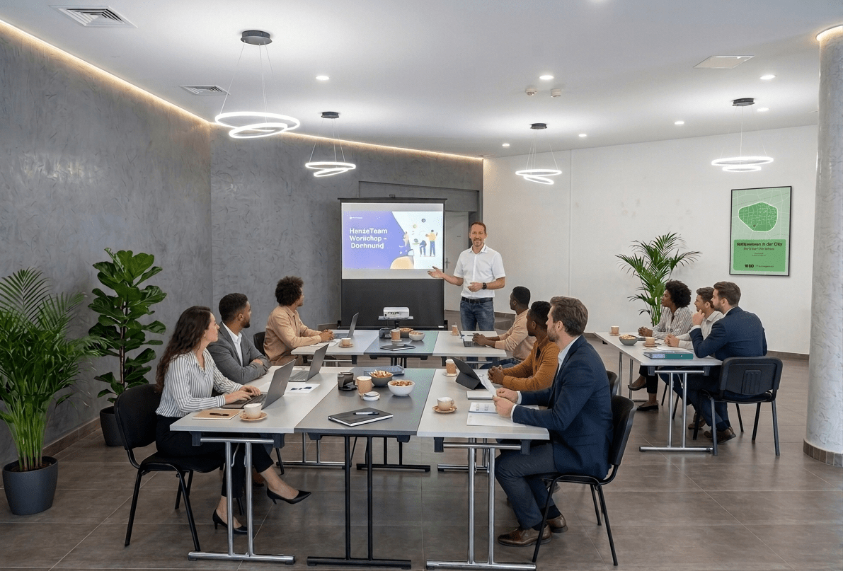 Betriebliche Erste-Hilfe-Ausbildung: Workshop-Schulung eines Unternehmensteams in Dortmund nach DGUV Vorschrift 1
